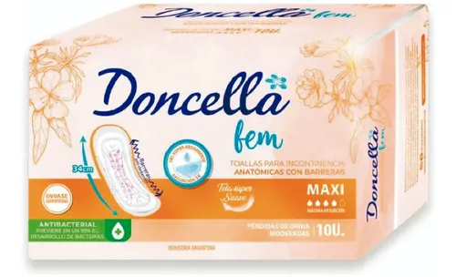 DONCELLA FEM TOALLAS PARA INCONTINENCIA – Pañalera Belyan